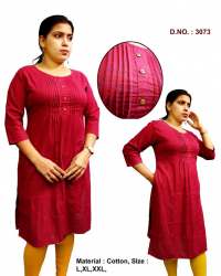 INDRANI Fancy Cotton Straight Women Kurti
