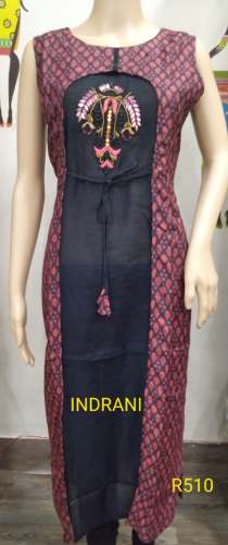 INDRANI Fancy Georgete Handwork Women Long kurti