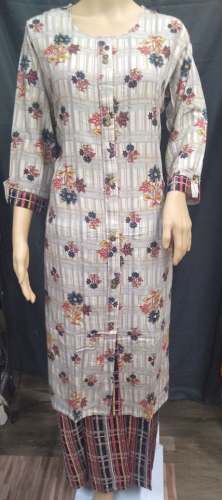 INDRANI Handwork Fancy Printed Kurti Plazo Set