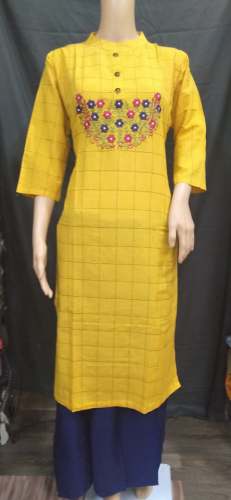 INDRANI Handwork Women Kurti Plazo Set