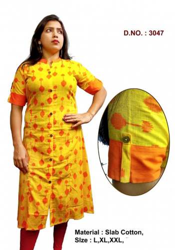INDRANI Slub Cotton Kurti