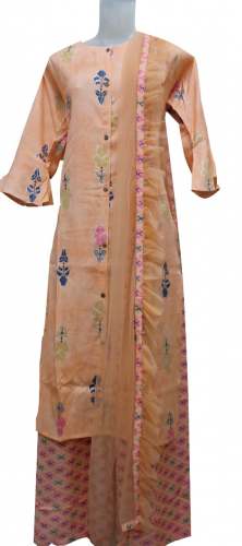 Ladies Plazzo Set with Fancy Dupatta