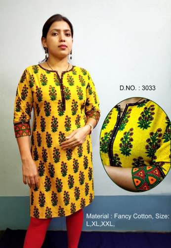 Printed Cotton Fancy Women Kurti