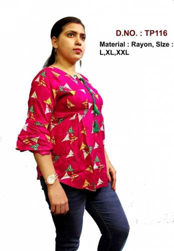 Printed Rayon Top Kurti