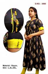 Rayon Long Gown Kurti