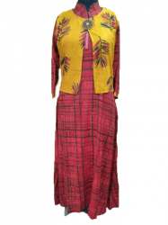 Rayon Printed Fancy Gown