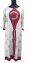 Rayon White Printed Gown thumb 1