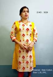 Slub Cotton Fancy Kurti