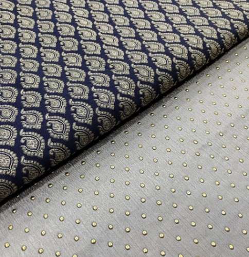 Zari Brocade with Chinnon polka 