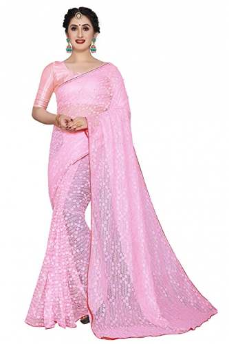 Get Work Russel Net Saree By Rudraprayag Brand by Rudraprayag