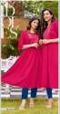 FALAK VOL 2 LIVA RAYON FLAIR KURTIS WITH WORK  thumb 3