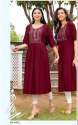 FALAK VOL 2 LIVA RAYON FLAIR KURTIS WITH WORK  thumb 5