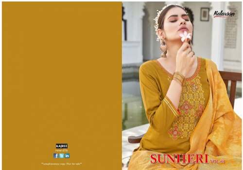 Kajree Sunheri Ready Made Patiyala by V S Textiles