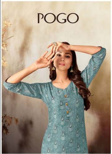Pogo Printed Silk Kurtis