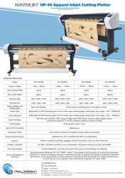 MASTER JET APPAREL INKJET CUTTING PLOTTER 