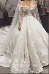 Designer White Wedding Gown For Christian Bride 