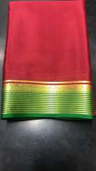 Fancy Plain pur Silk saree