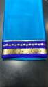 Stylish Sky Blue Pure Crepe Silk Saree
