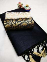 chanderi saree with two blouse