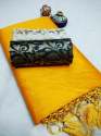 chanderi saree with two blouse thumb 5