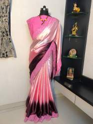 Designer silk saree with lace border