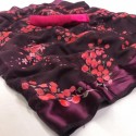 Fancy Lilan Silk Saree With Satin Patta  thumb 8