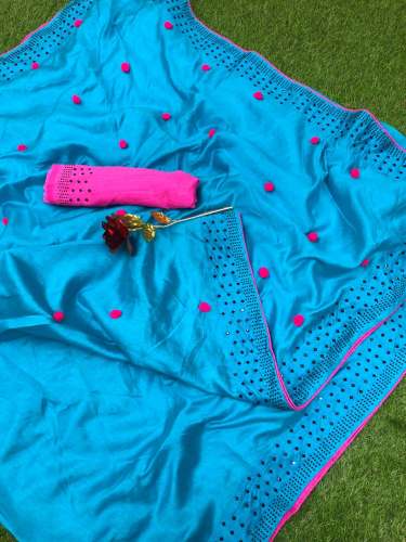 Joya silk saree - with stone work border 