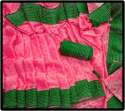 Silk saree with lace border thumb 1