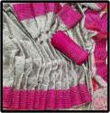 Silk saree with lace border thumb 3