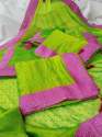 Silk saree with lace border thumb 4