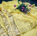 Silk saree with satin patta thumb 3