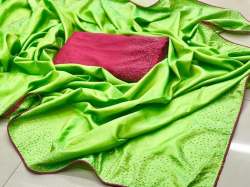 Silk saree with Silver coin work