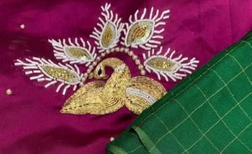 Buy Jute Silk Saree For Women by Deepanandan Tex