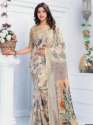 Buy Linen Digital Printed Saree For Women