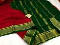 Pure Mysore Crepe Silk Plain border Saree thumb 2