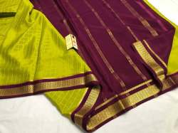 Trendy Pure Mysore Crepe Silk Saree