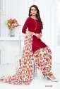 Printed Synthetic Salwar Suit thumb 1