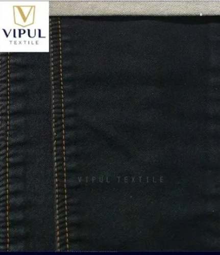 Plain Black Denim Fabric  by Vipul Textile