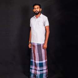 Modern checked lungi.