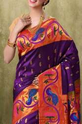 Ladies Embroidered Kanchipuram Silk Saree