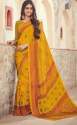 Buy New Collection Yellow Printed Saree For Women