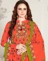 buy-orange-kurti-pant-with-dupatta-set-for-women
