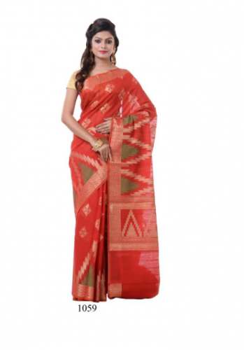 Designer Orange Saree