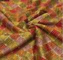 Chinon Bandhani Fabric with Embroidery thumb 3