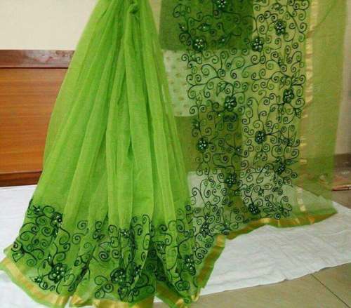 Embroidery work Saree by Garg Saree Emporium