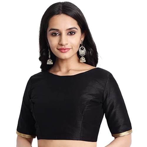 Get Elbow Length Sleeves Saree Blouse By JISB