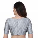 Get Grey Banarasi Brocade Blouse By JISB thumb 1