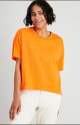 Women Oversized Round Neck Plain T Shirts  thumb 1