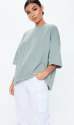 Women Oversized Round Neck Plain T Shirts  thumb 2