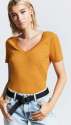 Women V Neck Fancy Plain T Shirts thumb 4